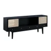 Kirkland's Home Matilda Midcentury Woven Cane Media Cabinet- Tv Stands & Media Consoles