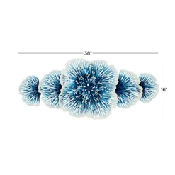 Kirkland's Home Matte And White Flowers Metal Wall Plaque- Wall Plaques