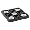 Kirkland's Home Matte Black And White Wooden Tic Tac Toe Board- Decorative Accents