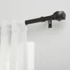 Kirkland's Home Matte Black Modern Twist Curtain Rod, 120 In.- Curtain Rods & Hardware