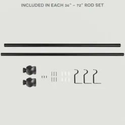 Kirkland's Home Matte Black Modern Twist Curtain Rod, 72 In.- Curtain Rods & Hardware