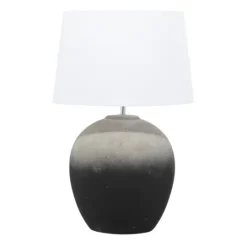 Kirkland's Home Matte Black Ombre Textured Table Lamp, 23 In.- Table Lamps