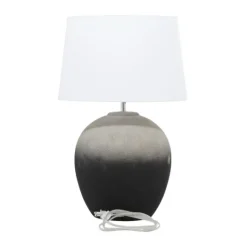 Kirkland's Home Matte Black Ombre Textured Table Lamp, 23 In.- Table Lamps