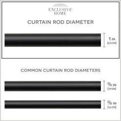 Kirkland's Home Matte Black Rhys Cylinder Curtain Rod, 72 In.- Curtain Rods & Hardware