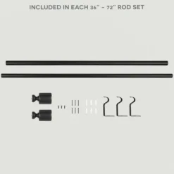 Kirkland's Home Matte Black Rhys Cylinder Curtain Rod, 72 In.- Curtain Rods & Hardware