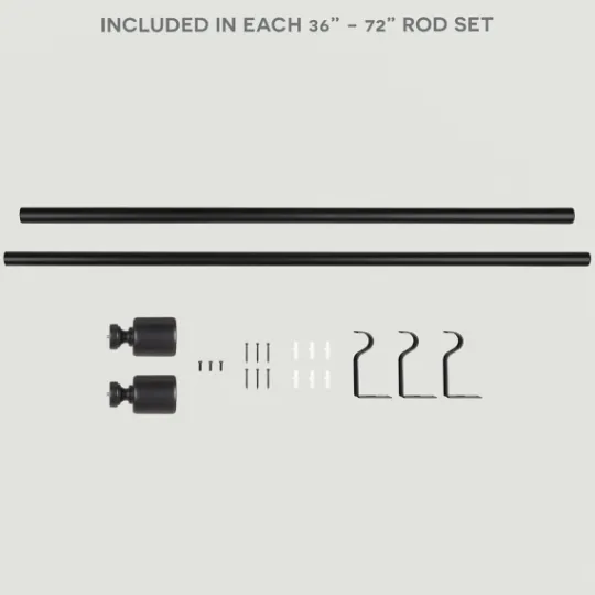 Kirkland's Home Matte Black Rhys Cylinder Curtain Rod, 72 In.- Curtain Rods & Hardware