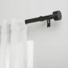 Kirkland's Home Matte Black Stacked Cylinder Curtain Rod, 120 In.- Curtain Rods & Hardware