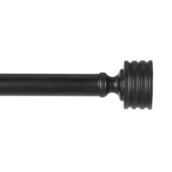 Kirkland's Home Matte Black Stacked Cylinder Curtain Rod, 120 In.- Curtain Rods & Hardware