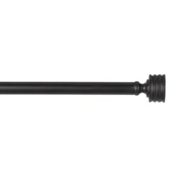 Kirkland's Home Matte Black Stacked Cylinder Curtain Rod, 120 In.- Curtain Rods & Hardware