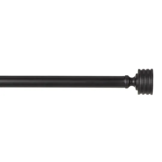 Kirkland's Home Matte Black Stacked Cylinder Curtain Rod, 120 In.- Curtain Rods & Hardware