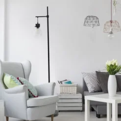 Kirkland's Home Matte Black Stephen Floor Lamp- Floor Lamps