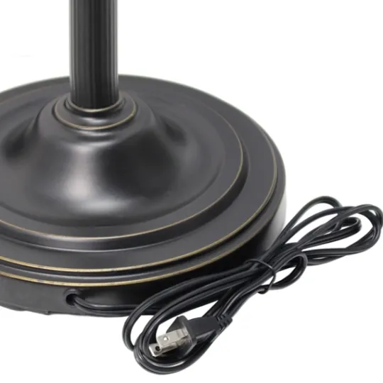 Kirkland's Home Matte Bronze And White Reading Arm Torchiere- Floor Lamps