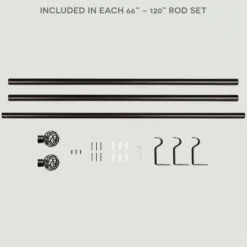 Kirkland's Home Matte Bronze Catherine Curtain Rod, 120 In.- Curtain Rods & Hardware