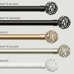 Kirkland's Home Matte Bronze Catherine Curtain Rod, 120 In.- Curtain Rods & Hardware