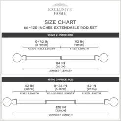 Kirkland's Home Matte Bronze Eleanor Curtain Rod Set, 120 In.- Curtain Rods & Hardware