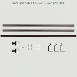 Kirkland's Home Matte Bronze Eleanor Curtain Rod Set, 120 In.- Curtain Rods & Hardware