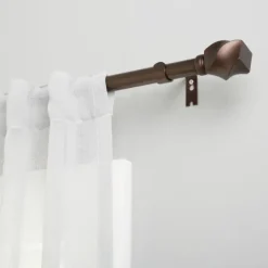 Kirkland's Home Matte Bronze Modern Twist Curtain Rod, 72 In.- Curtain Rods & Hardware
