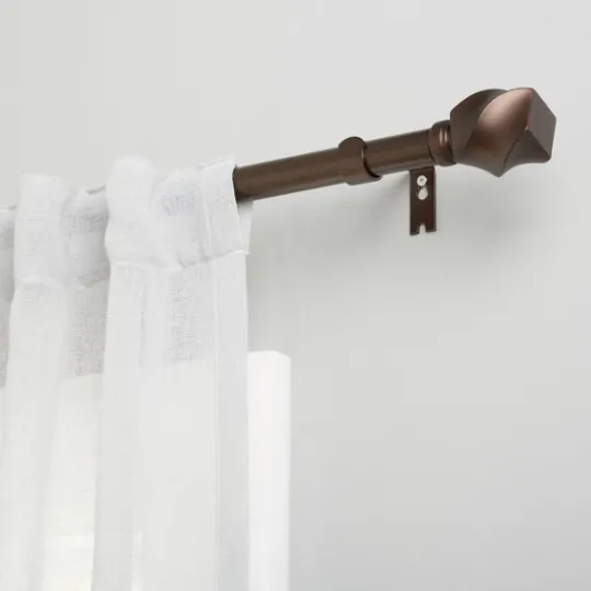 Kirkland's Home Matte Bronze Modern Twist Curtain Rod, 72 In.- Curtain Rods & Hardware