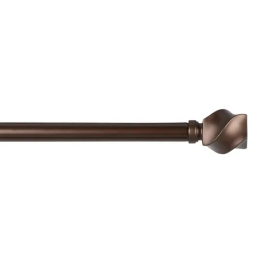 Kirkland's Home Matte Bronze Modern Twist Curtain Rod, 72 In.- Curtain Rods & Hardware
