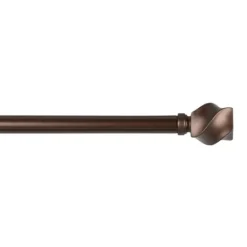 Kirkland's Home Matte Bronze Modern Twist Curtain Rod, 120 In.- Curtain Rods & Hardware