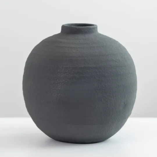 Kirkland's Home Matte Charcoal Rotund Vase- Vases