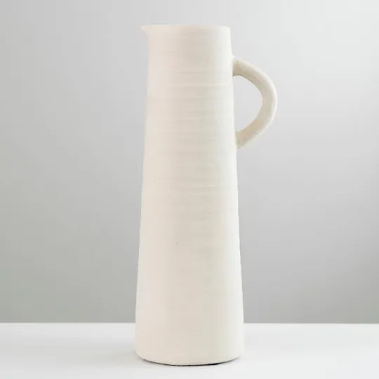 Kirkland's Home Matte Egg Shell Pitcher Vase- Vases