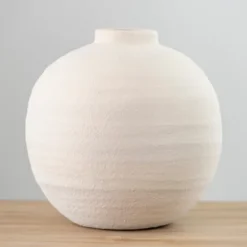 Kirkland's Home Matte Egg Shell Rotund Vase- Vases