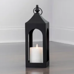Kirkland's Home Matte Hampshire Metal Lantern, 24 In.- Lanterns