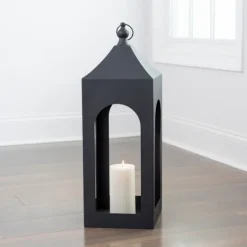 Kirkland's Home Matte Hampshire Metal Lantern, 30 In.- Lanterns