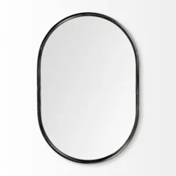 Kirkland's Home Matte Metal Frame Oval Wall Mirror- Decorative Mirrors