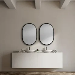 Kirkland's Home Matte Metal Frame Oval Wall Mirror- Decorative Mirrors