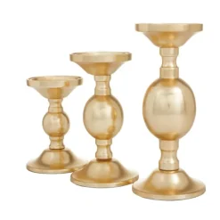 Kirkland's Home Matte Metal 3-Pc. Pillar Candle Holder Set- Candle Holders