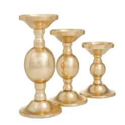 Kirkland's Home Matte Metal 3-Pc. Pillar Candle Holder Set- Candle Holders