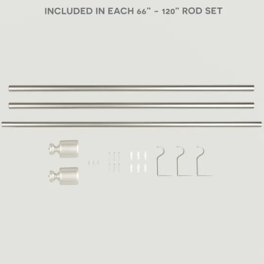 Kirkland's Home Matte Nickel Rhys Cylinder Curtain Rod, 120 In.- Curtain Rods & Hardware