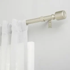 Kirkland's Home Matte Nickel Rhys Cylinder Curtain Rod, 72 In.- Curtain Rods & Hardware