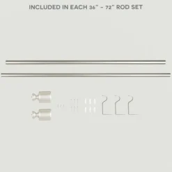 Kirkland's Home Matte Nickel Rhys Cylinder Curtain Rod, 72 In.- Curtain Rods & Hardware
