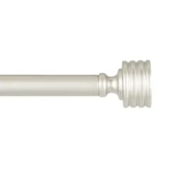 Kirkland's Home Matte Nickel Stacked Cylinder Curtain Rod, 120 In.- Curtain Rods & Hardware