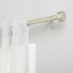 Kirkland's Home Matte Nickel Stacked Cylinder Curtain Rod, 72 In.- Curtain Rods & Hardware