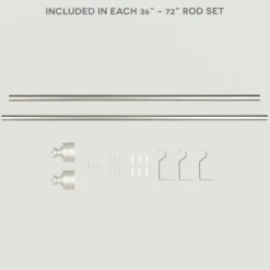 Kirkland's Home Matte Nickel Stacked Cylinder Curtain Rod, 72 In.- Curtain Rods & Hardware