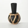 Kirkland's Home Matte Rattan Wrapped Vase- Vases