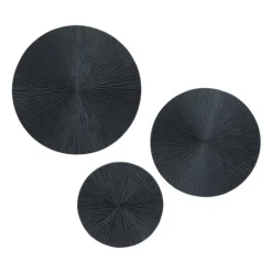 Kirkland's Home Matte Ribbed Sunburst Wall Plates, Set Of 3- Wall Plaques