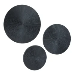 Kirkland's Home Matte Ribbed Sunburst Wall Plates, Set Of 3- Wall Plaques