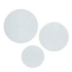 Kirkland's Home Matte Ribbed Sunburst Wall Plates, Set Of 3- Wall Plaques