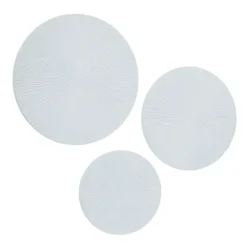 Kirkland's Home Matte Ribbed Sunburst Wall Plates, Set Of 3- Wall Plaques