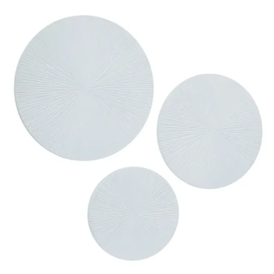 Kirkland's Home Matte Ribbed Sunburst Wall Plates, Set Of 3- Wall Plaques
