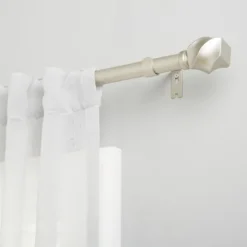 Kirkland's Home Matte Silver Modern Twist Curtain Rod, 72 In.- Curtain Rods & Hardware
