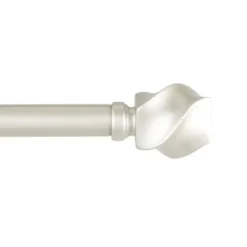 Kirkland's Home Matte Silver Modern Twist Curtain Rod, 72 In.- Curtain Rods & Hardware