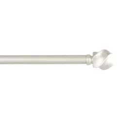 Kirkland's Home Matte Silver Modern Twist Curtain Rod, 72 In.- Curtain Rods & Hardware