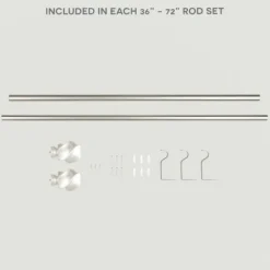 Kirkland's Home Matte Silver Modern Twist Curtain Rod, 72 In.- Curtain Rods & Hardware