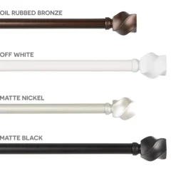 Kirkland's Home Matte Silver Modern Twist Curtain Rod, 72 In.- Curtain Rods & Hardware